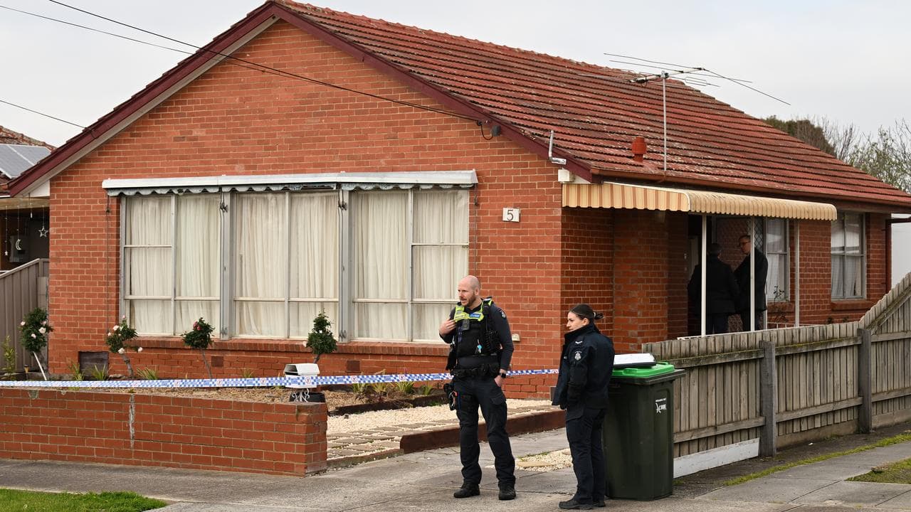 A crime scene at a residential property in Coolaroo, Melbourne