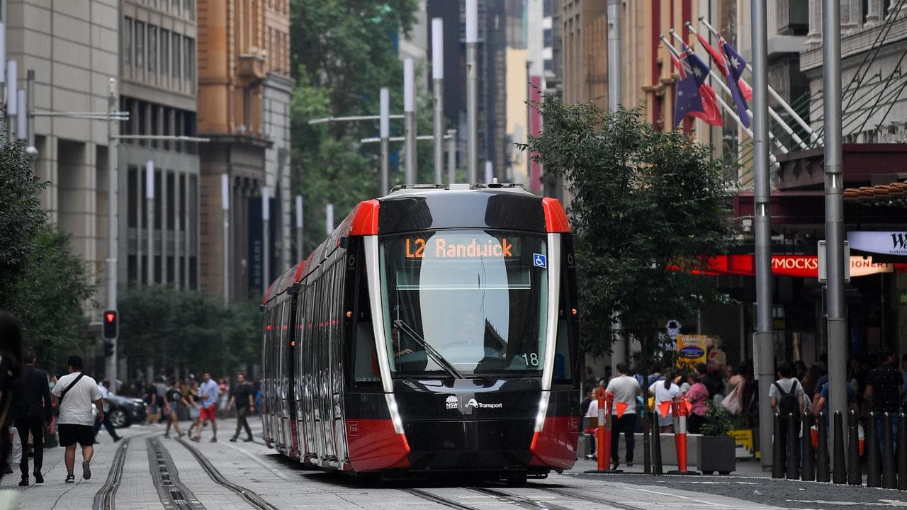 The light rail on Sydney's George Street.