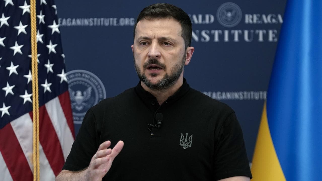 Ukrainian President Volodymyr Zelenskiy in Washington, DC