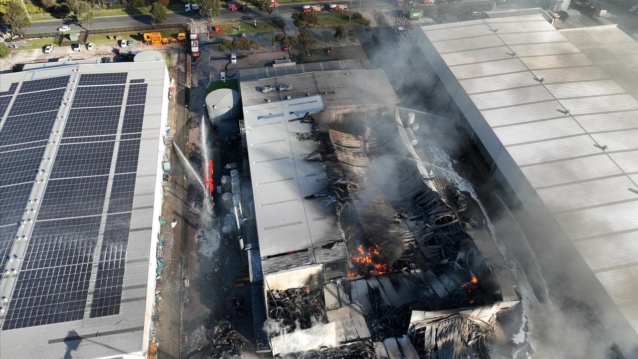 Melbourne factory fire.