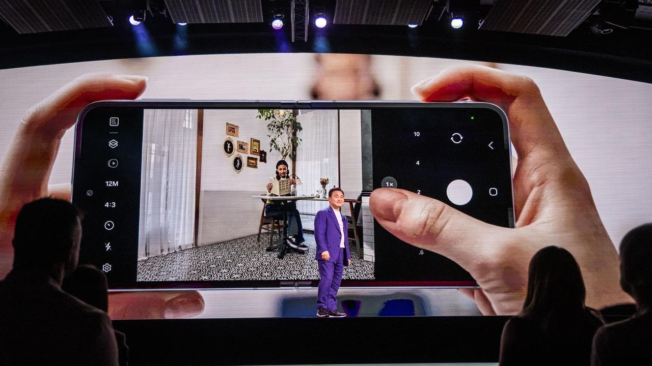 Roh Tae-moon at the Samsung Galaxy 2024 Unpacked event in Paris.