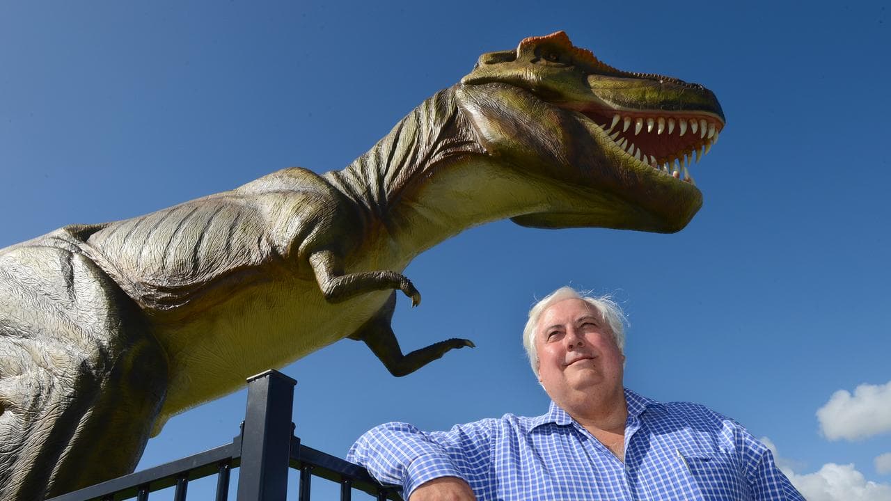 A file photo of Clive Palmer with 'Jeff' 