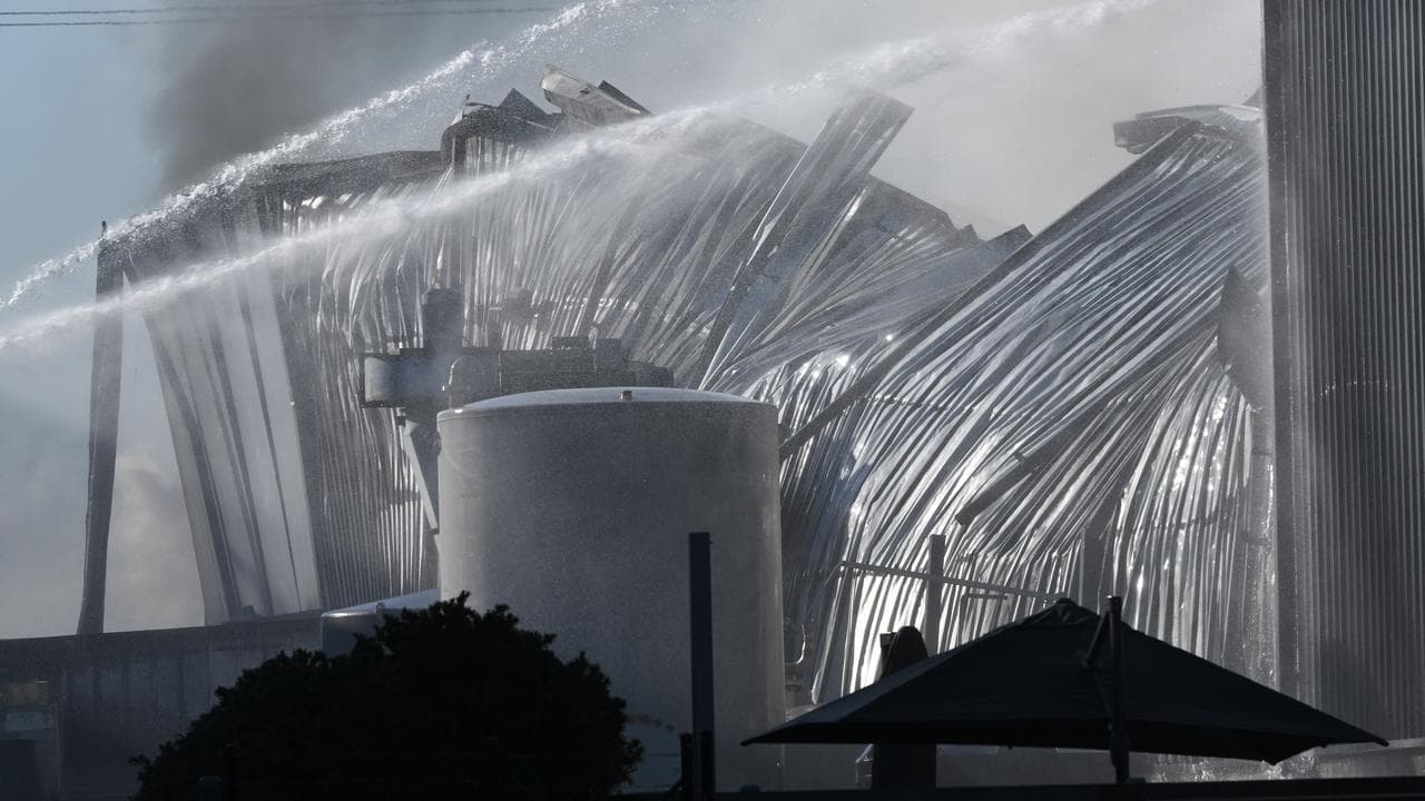 Fire damage to a factory in Derrimut