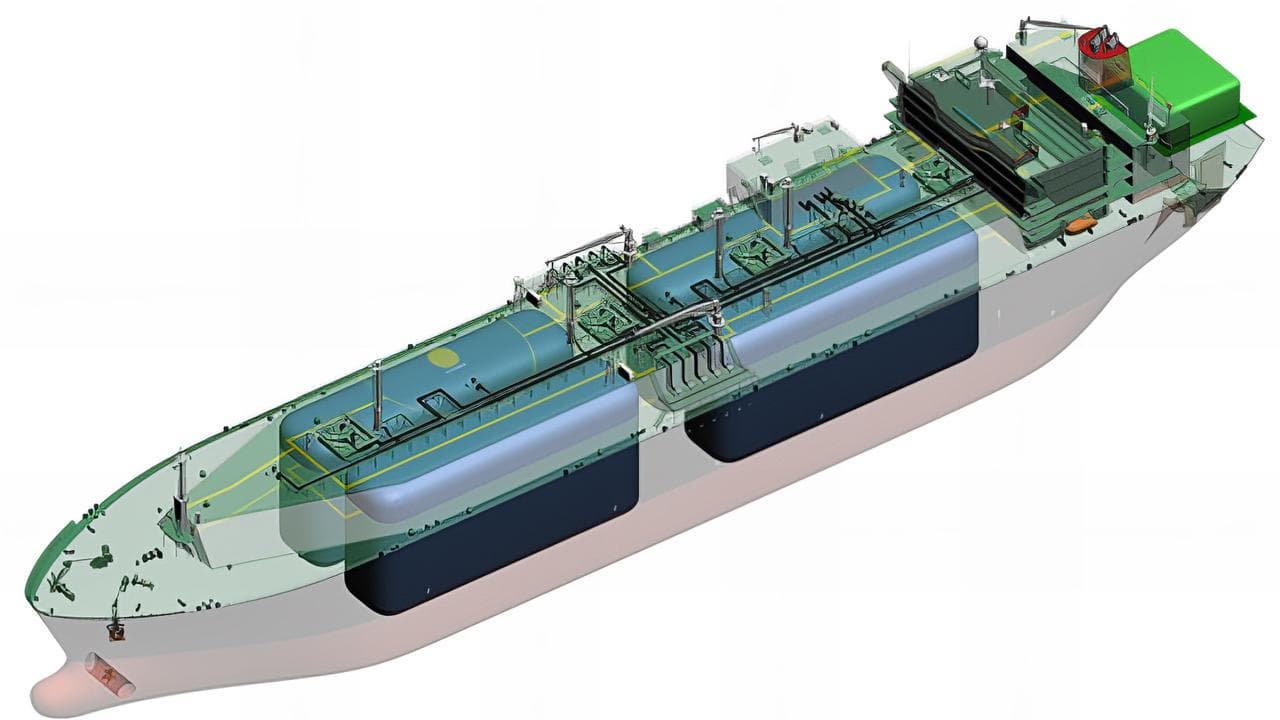 Rendered image of a Lattice shuttle tanker