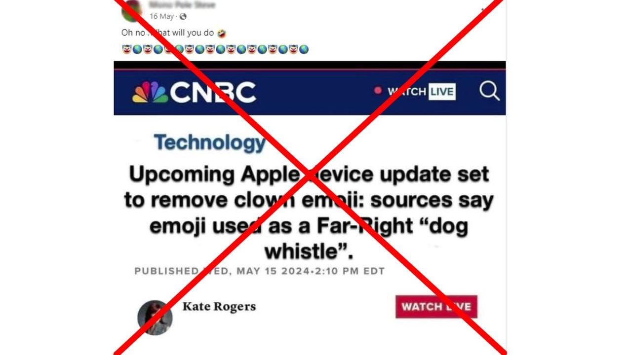 An example of one of the fake news stories