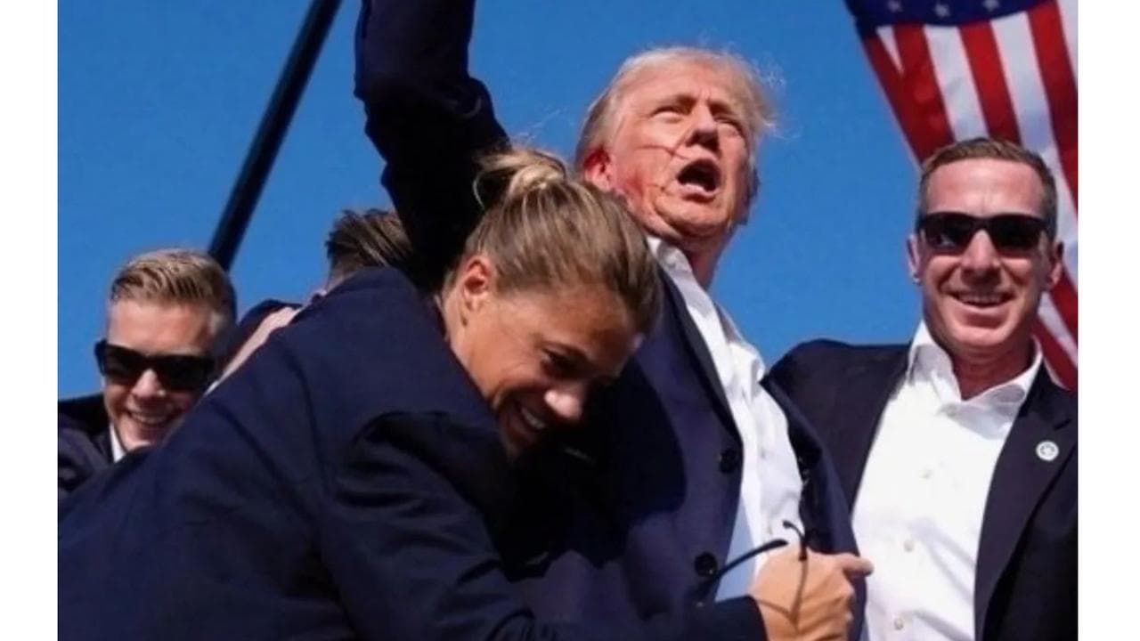 Faked picture of SS smiling after Trump assassination atttempt