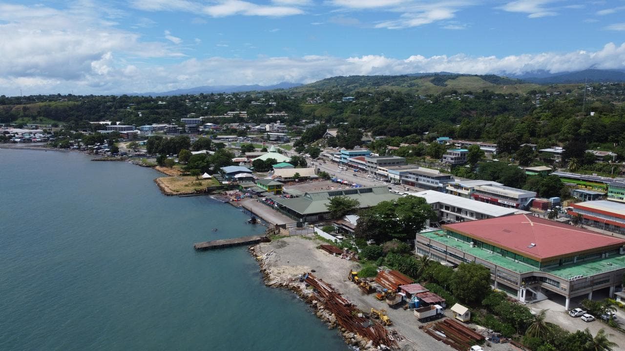 Aerial view of Honiara