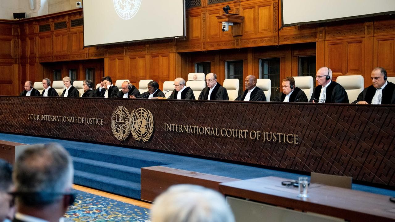 The panel of judges at the International Court of Justice