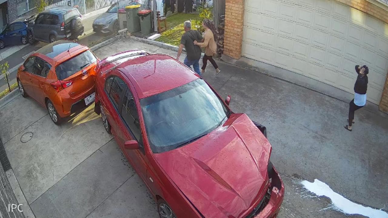 CCTV footage after the crash 