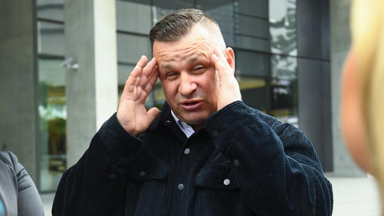 Jason Fernie talks to the media