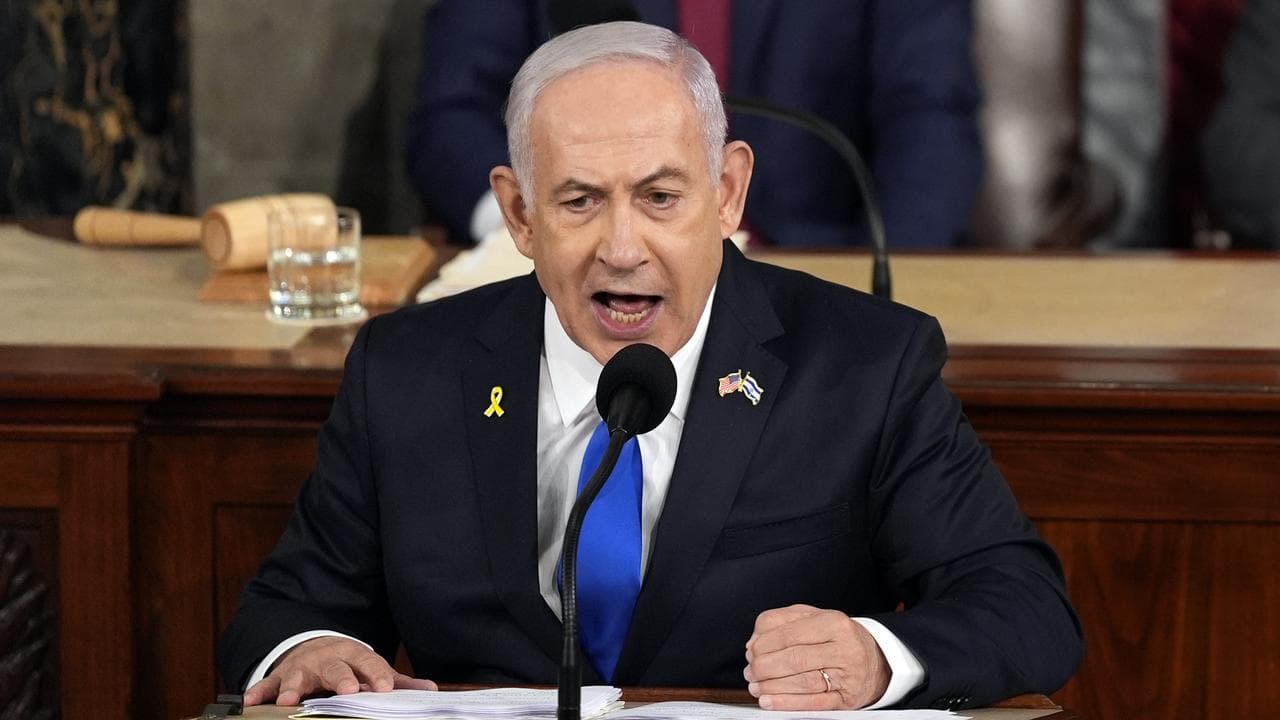 Israeli Prime Minister Benjamin Netanyahu addresses US Congress