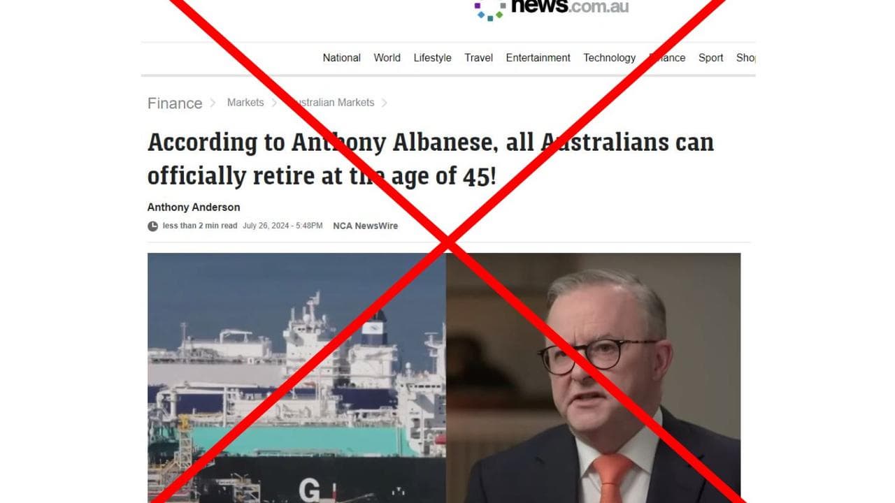 An image of the fake website posted across social media.