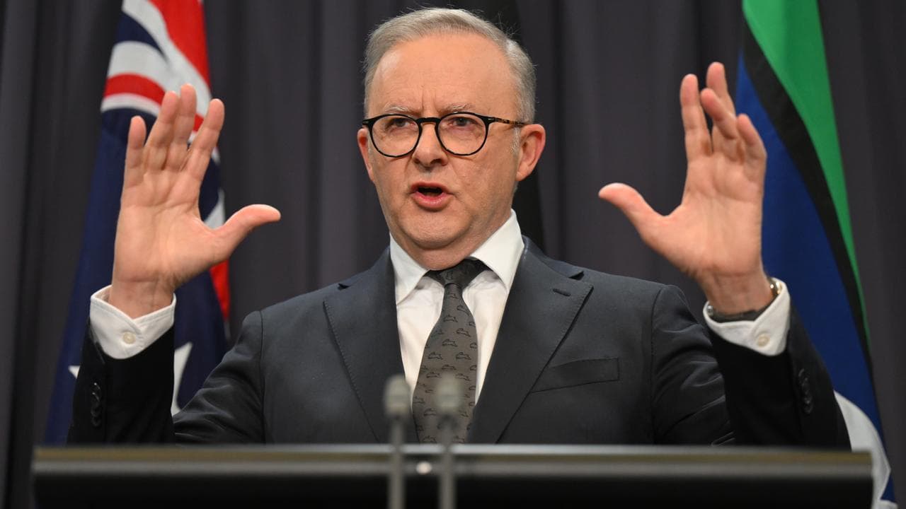 Prime Minister Anthony Albanese speaks during a press conference
