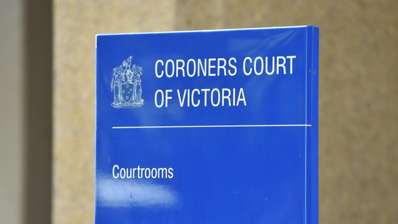 Signage of the Coroners Court of Victoria (file image)