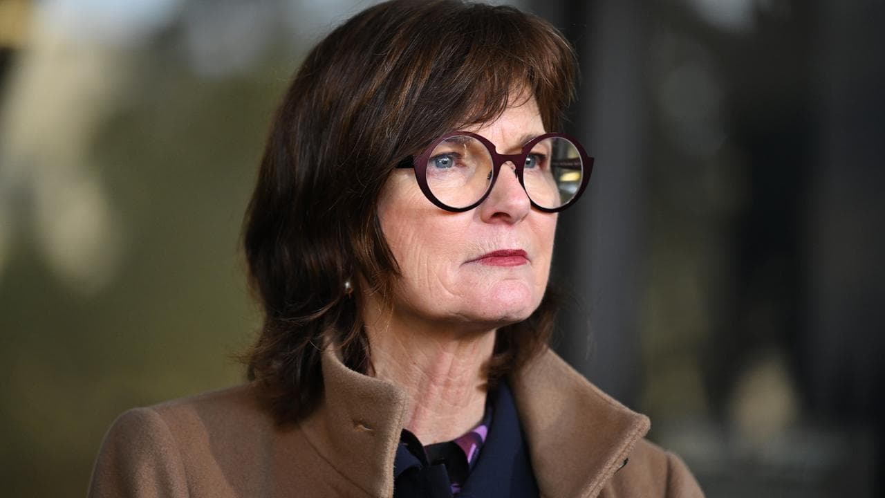 Victorian Minister for Health Mary-Anne Thomas speaks to media.