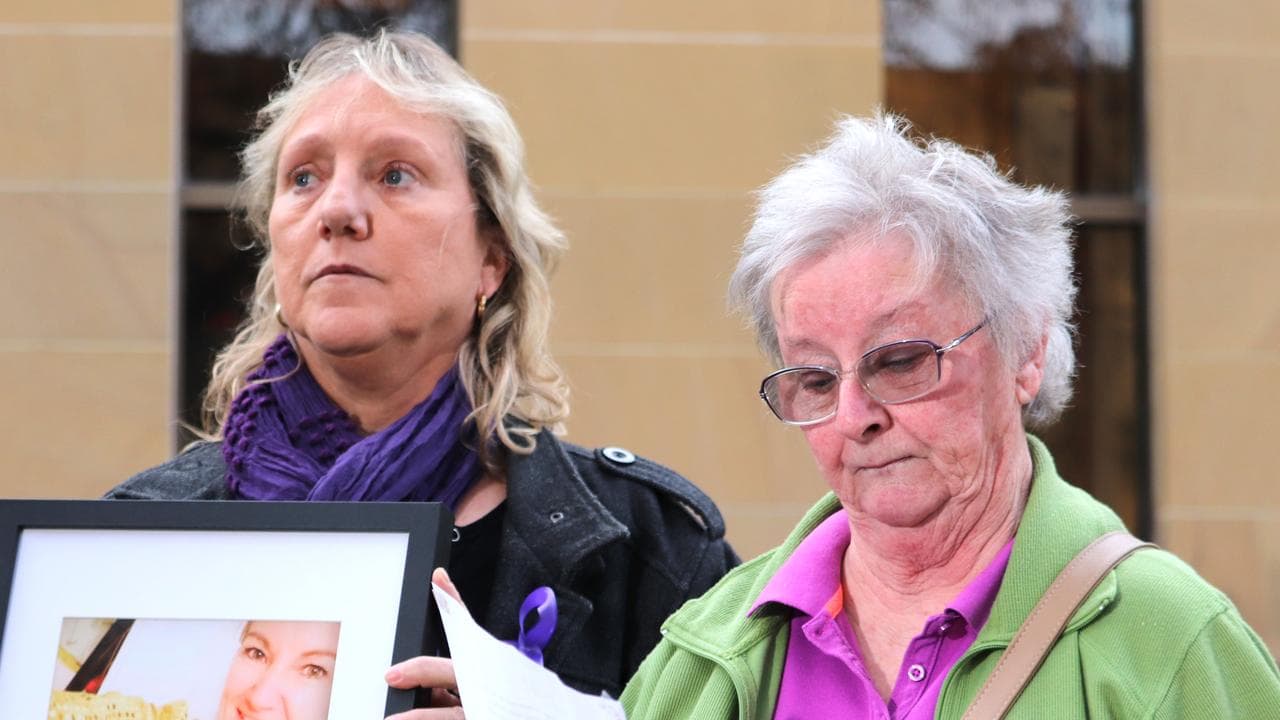 Maureen Sierink (right), speaks to the media (file image)
