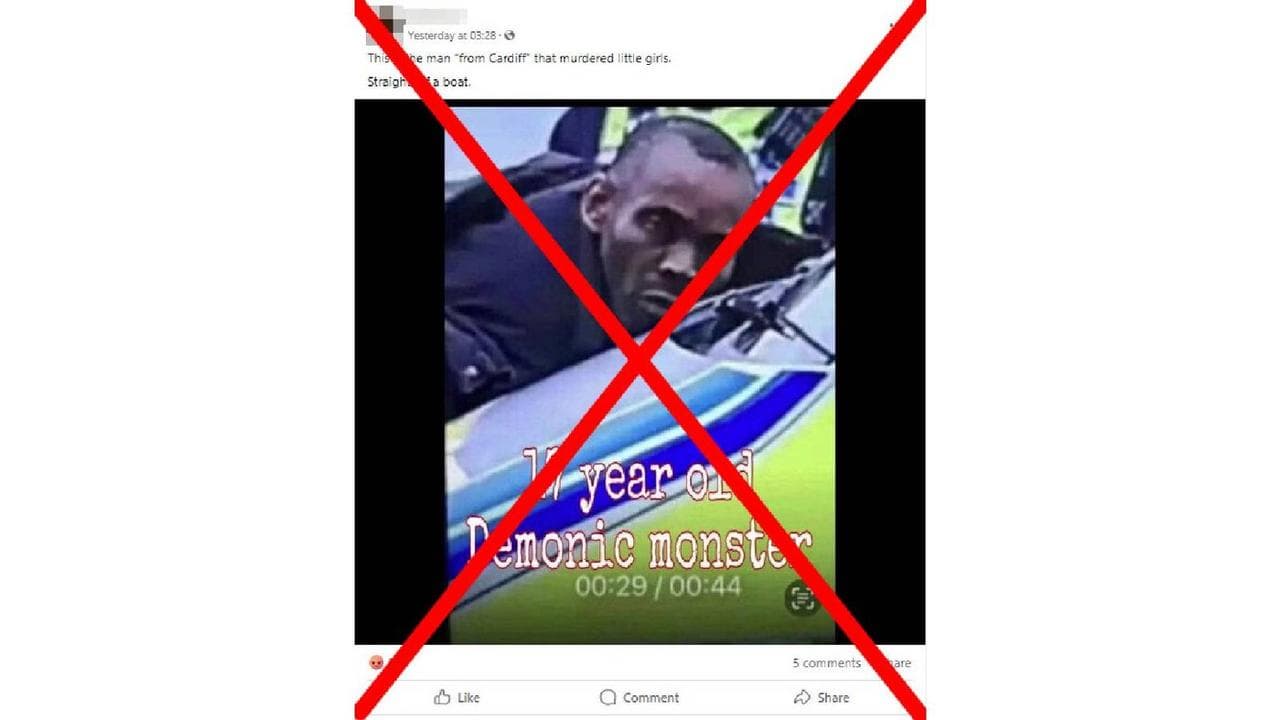 A Facebook post falsely claiming a 51-year-old man is a teenager.