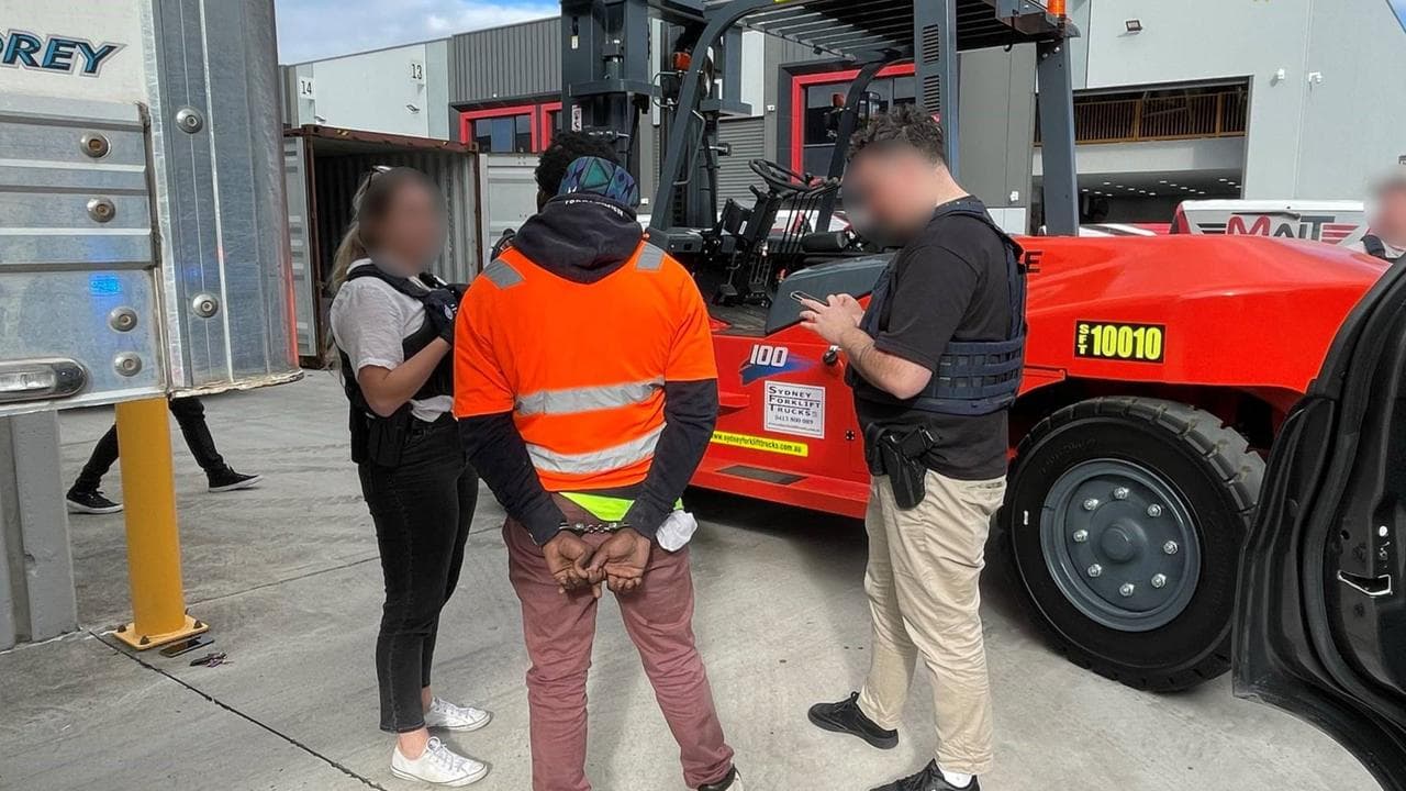 A man being arrested