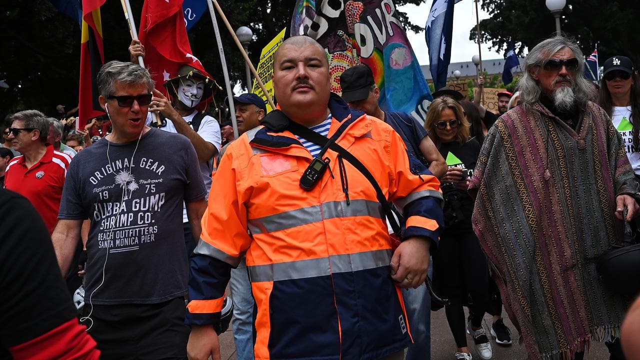 Simeon Boikov, centre, pictured at a