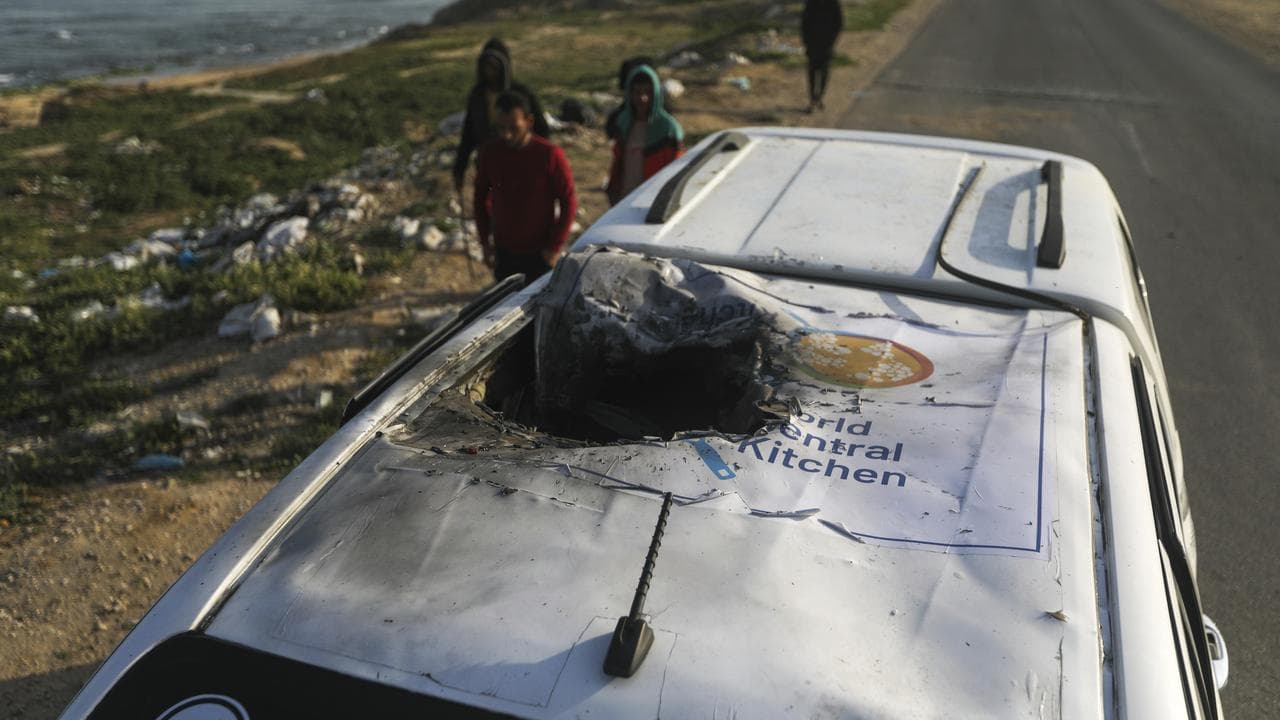 World Central Kitchen vehicle attack.