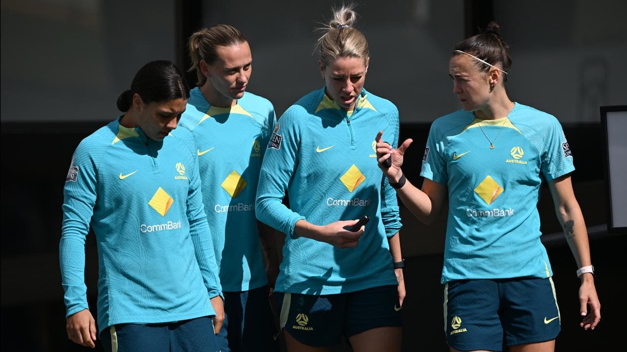 Sam Kerr, Emily van Egmond, Alanna Kennedy and Caitlin Foord. 