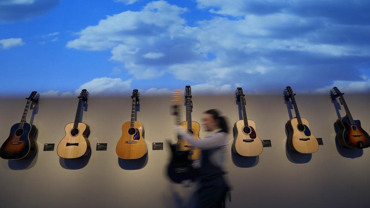 Guitars owned by Dire Straits guitar hero Mark Knopfler