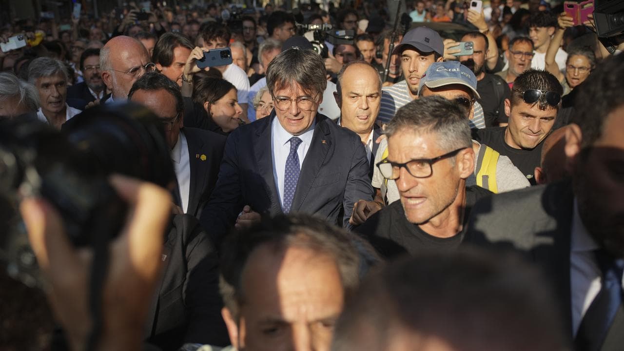 Catalan independence leader Carles Puigdemont in Barcelona