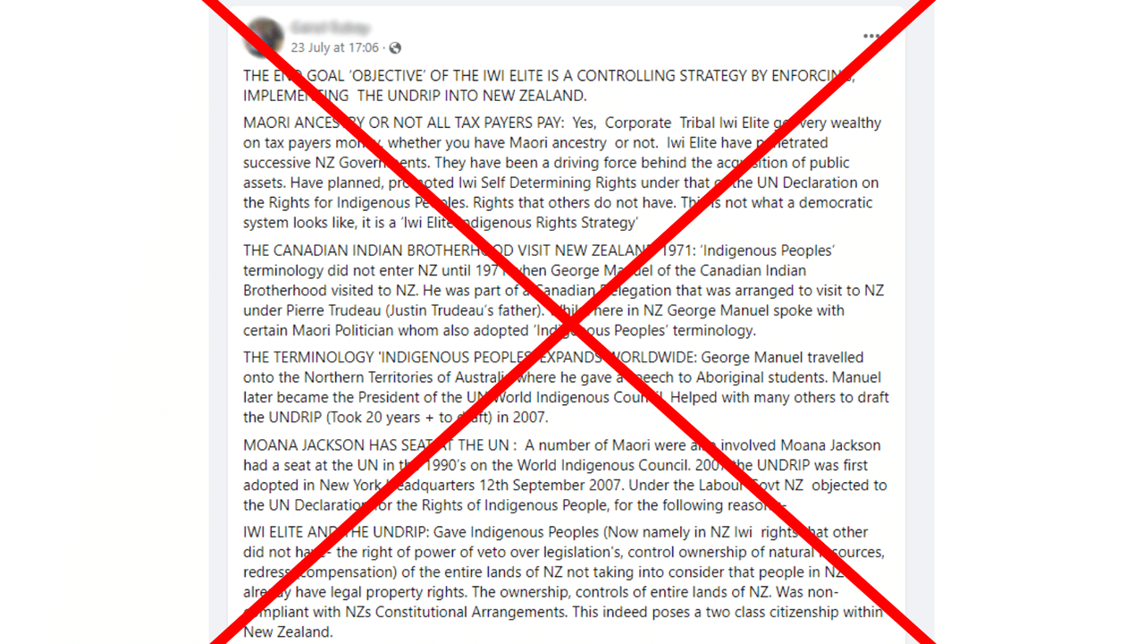 One of the posts spreading the false claim