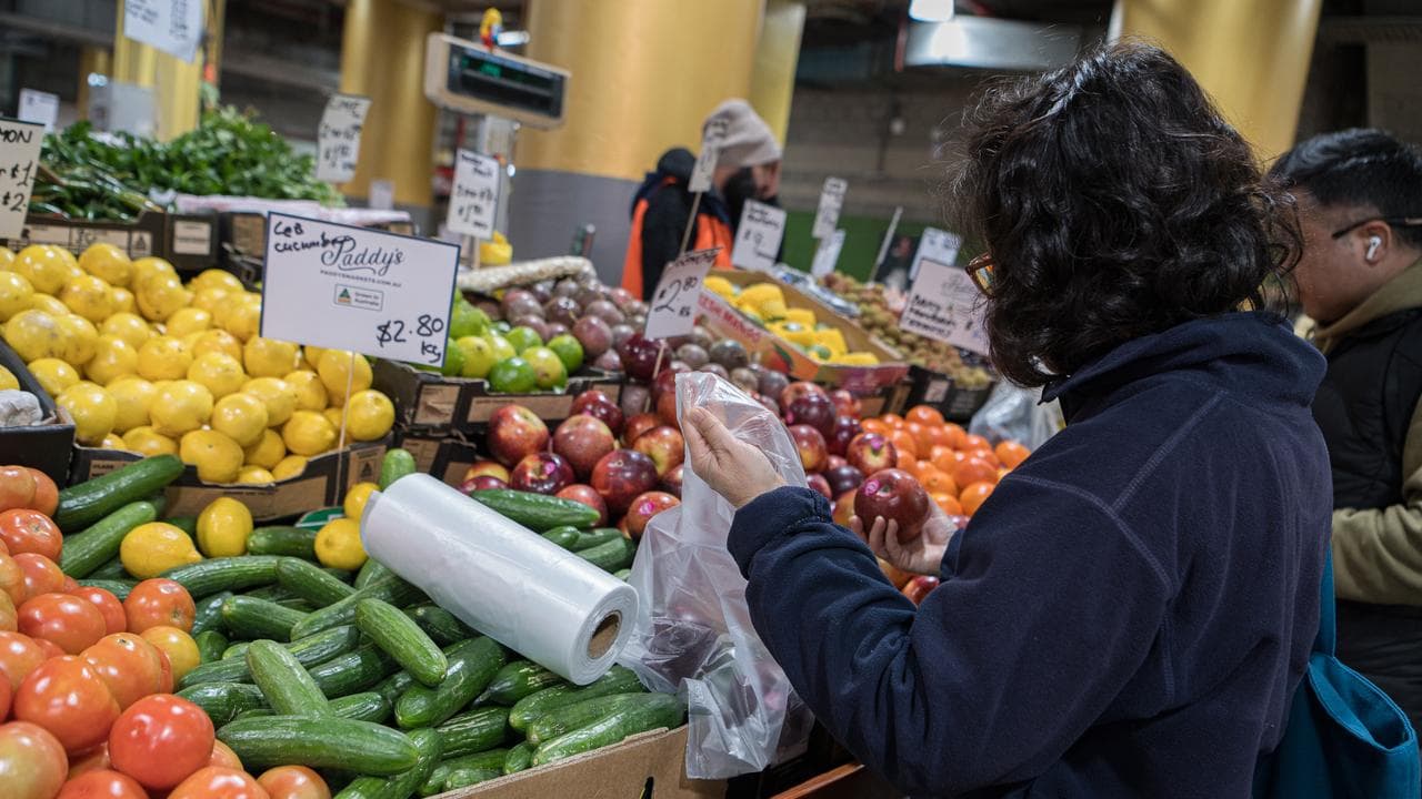 Shoppers at a market in Sydney