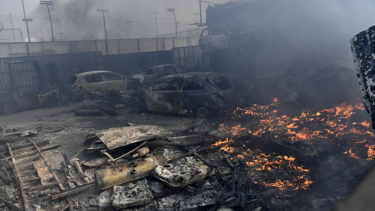 Fire in northern Athens