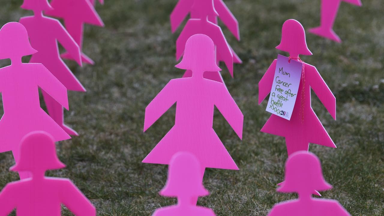 A breast cancer memorial (file image)