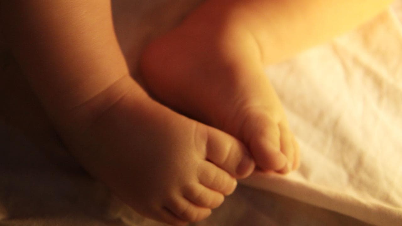 Stock photograph of a baby