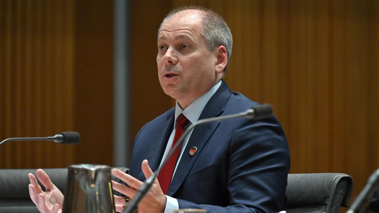 Westpac CEO Peter King at a parliamentary hearing in Canberra