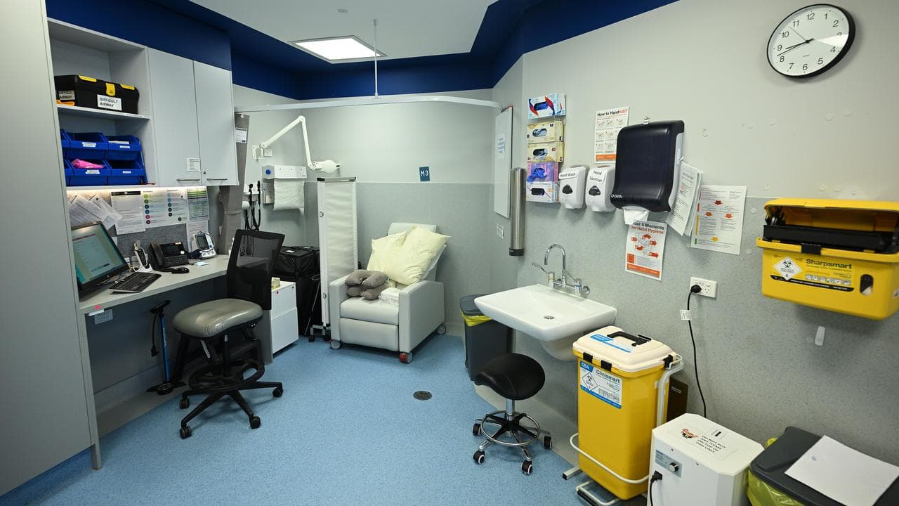 A room with medical equipment.