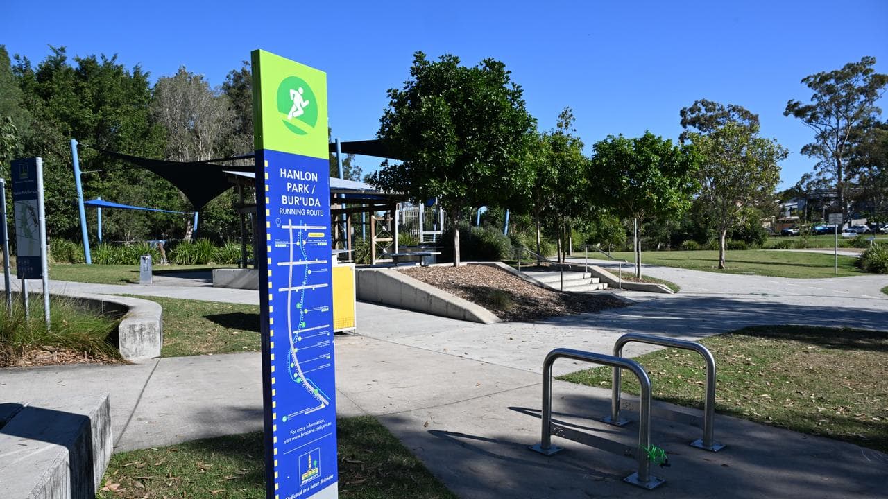 Signage at Hanlon Park in Brisbane (file image)