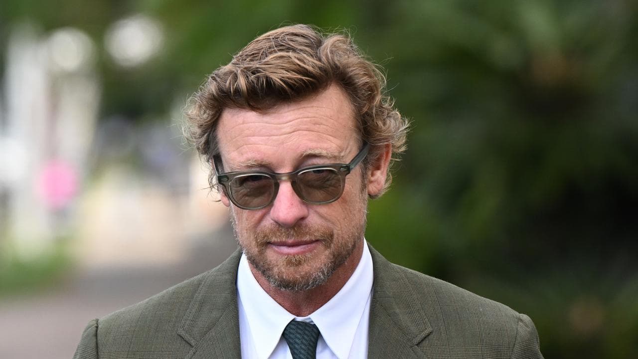 Australian actor Simon Baker arrives at Mullumbimby Court House