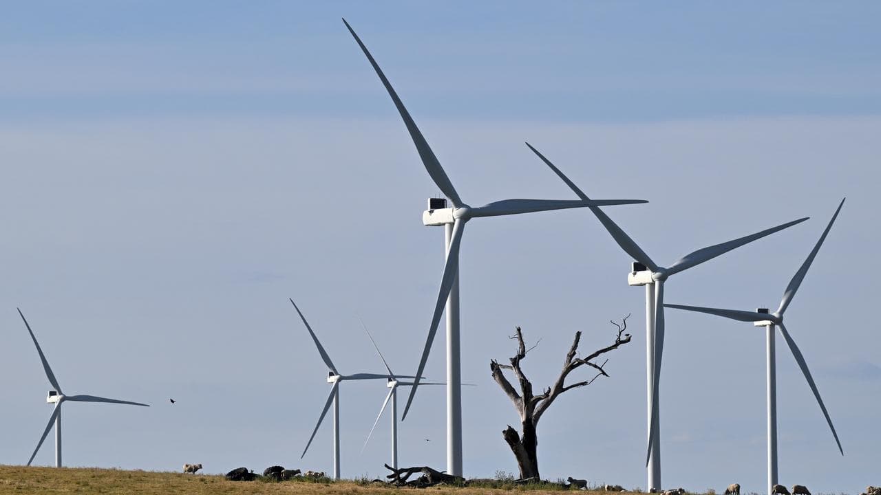 Power-generating windmill turbines (file image)