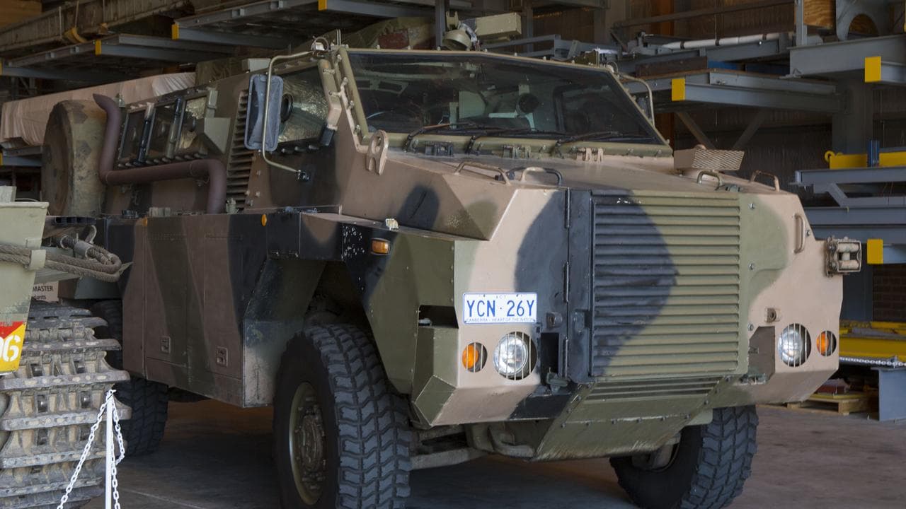 A bushmaster four wheel drive infantry mobility vehicle
