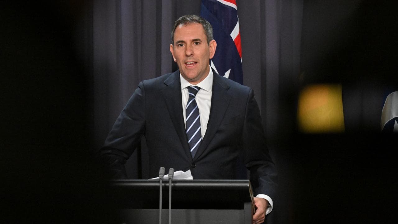 Treasurer Jim Chalmers at a press conference