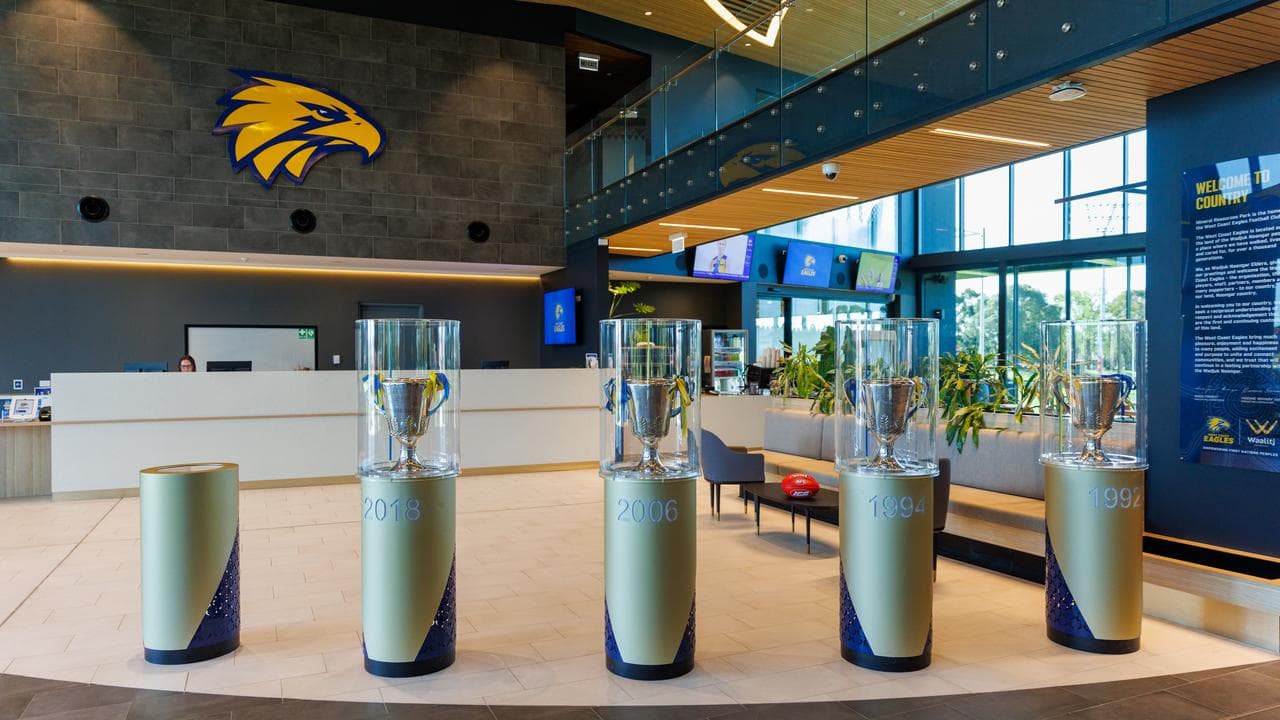 West Coast's trophy display.