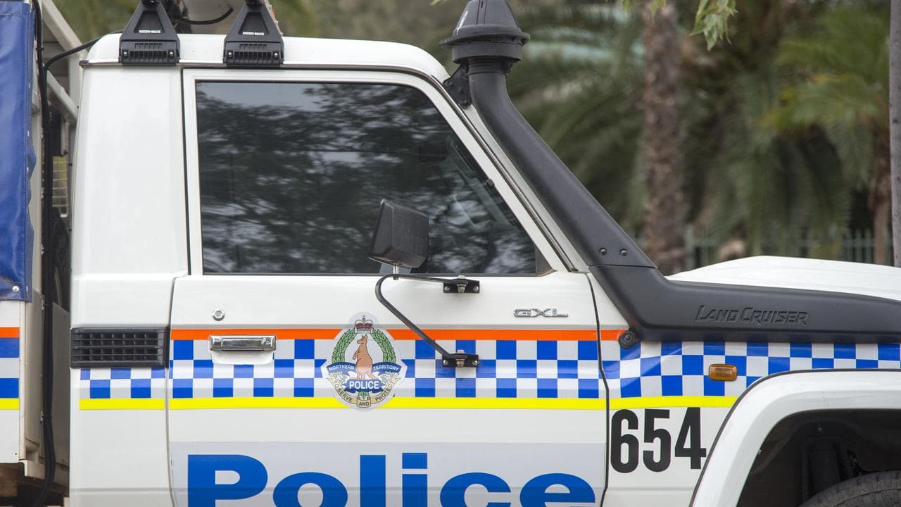 A Police vehicle outside the Alice Springs Police Station