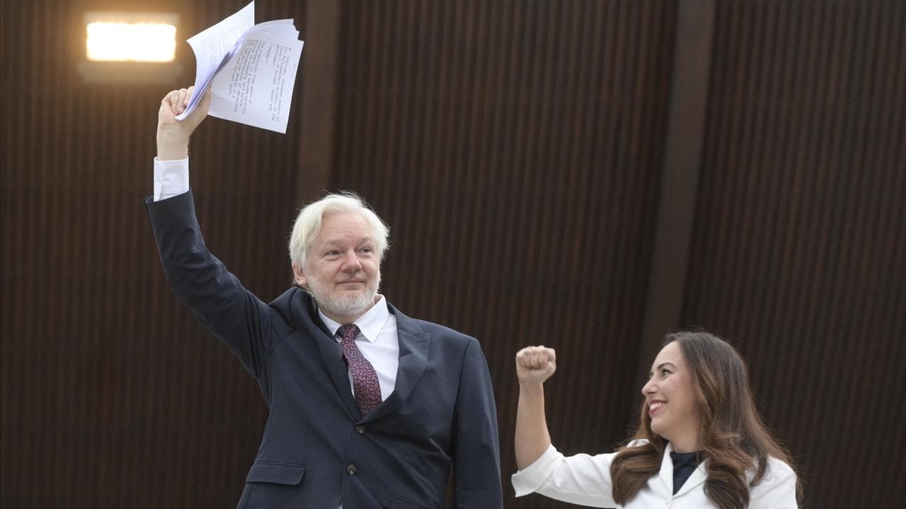 Julian and Stella Assange