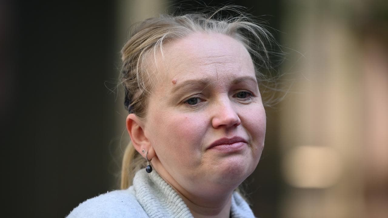 Yana Stevens, mother of Olivia Stevens, speaks to media