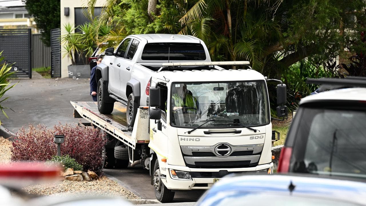 A car is towed away