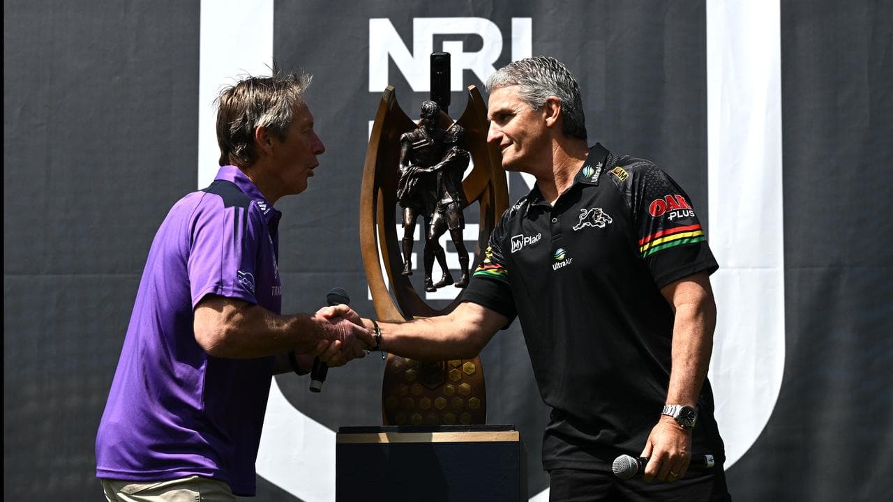 Craig Bellamy and Ivan Cleary shake hands