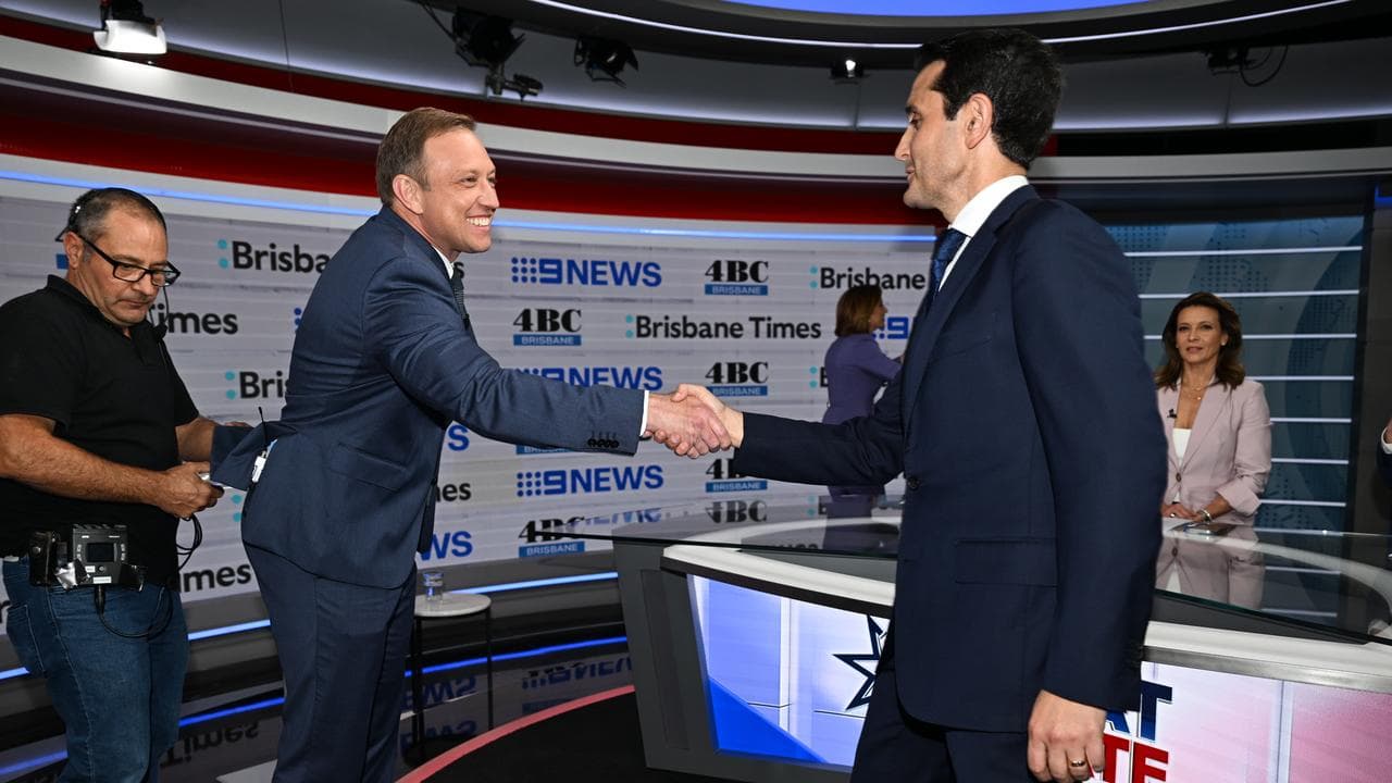 Queensland Premier Steven Miles and Opposition Leader David Crisafulli