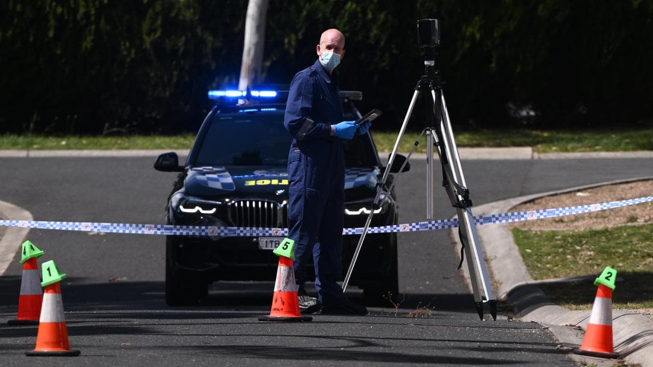 Police at the Hillside scene