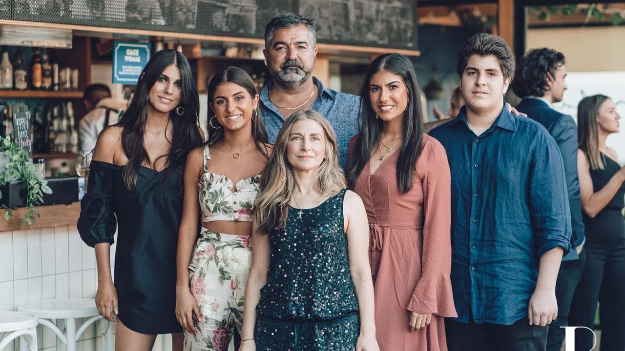 James Tsindos (right) with his family (file image)