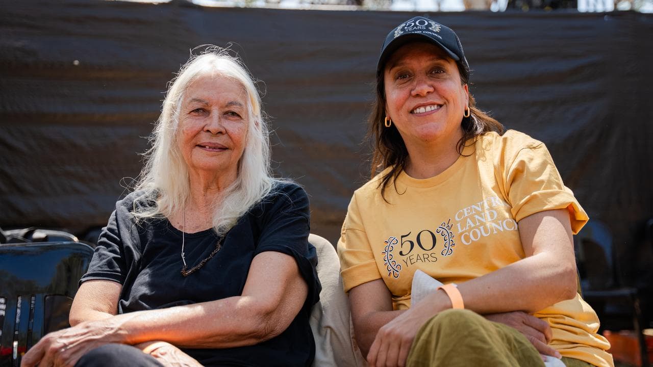 Marcia Langton and Rachel Perkins at the CLC 50th celebration