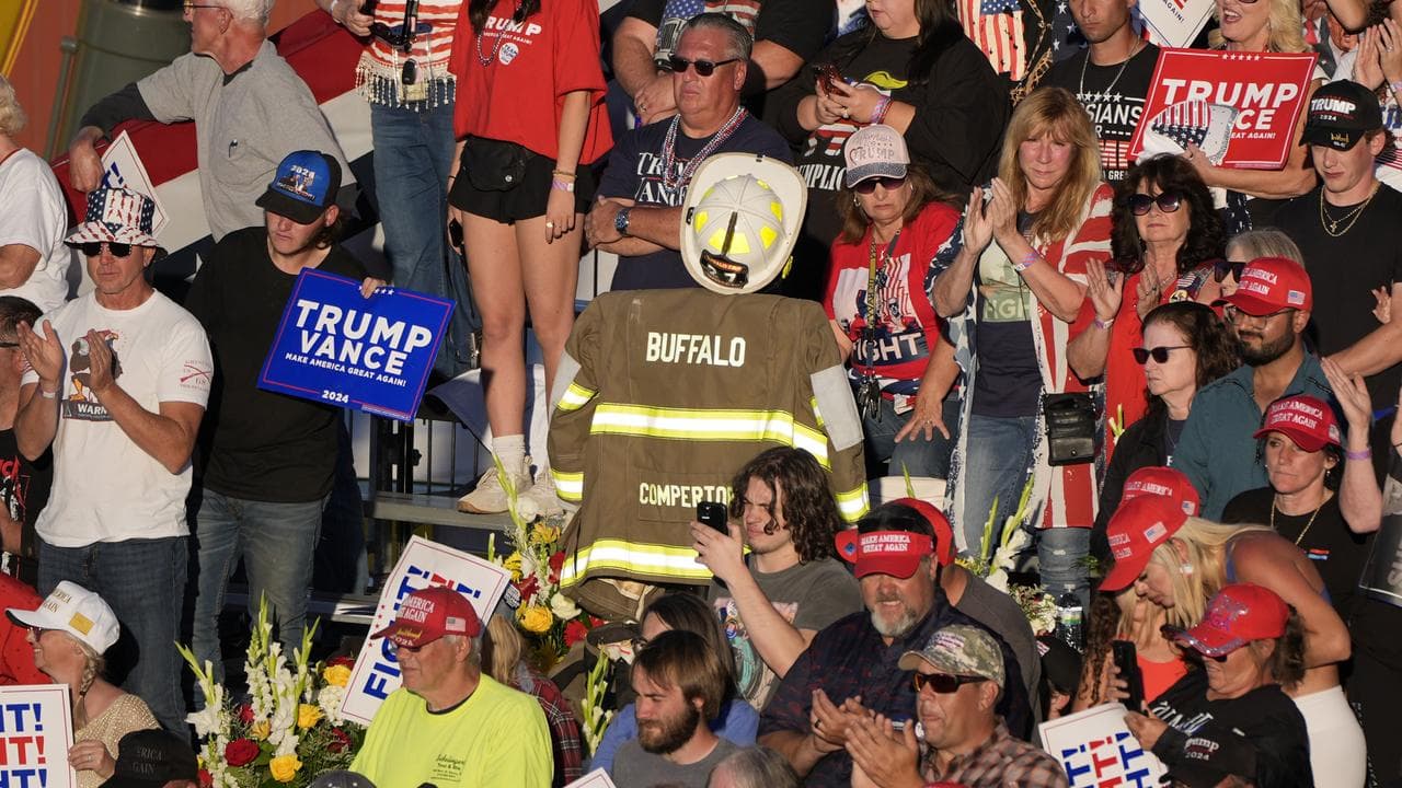 A memorial for firefighter Corey Comperatore